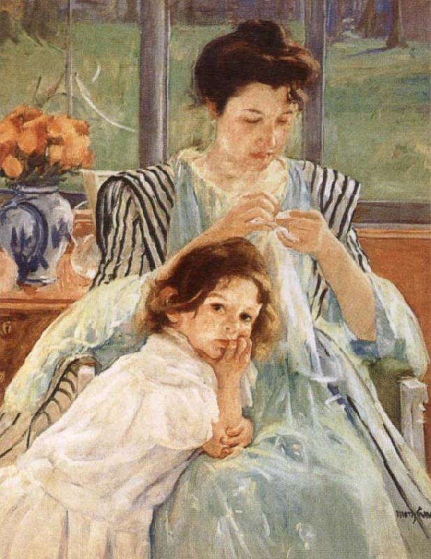 Mary Cassatt Young Mother Sewing